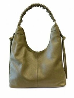 Laggo Bella Green Pebbled Leather Hobo Bag Like New